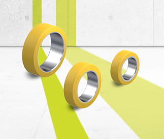 BTH futógyűrű-sorozatok Extrathane poliuretán futófelülettel